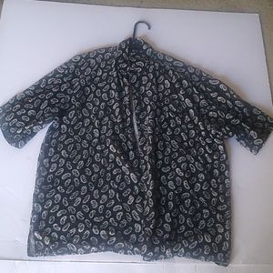 Silk icon button down dress shirt